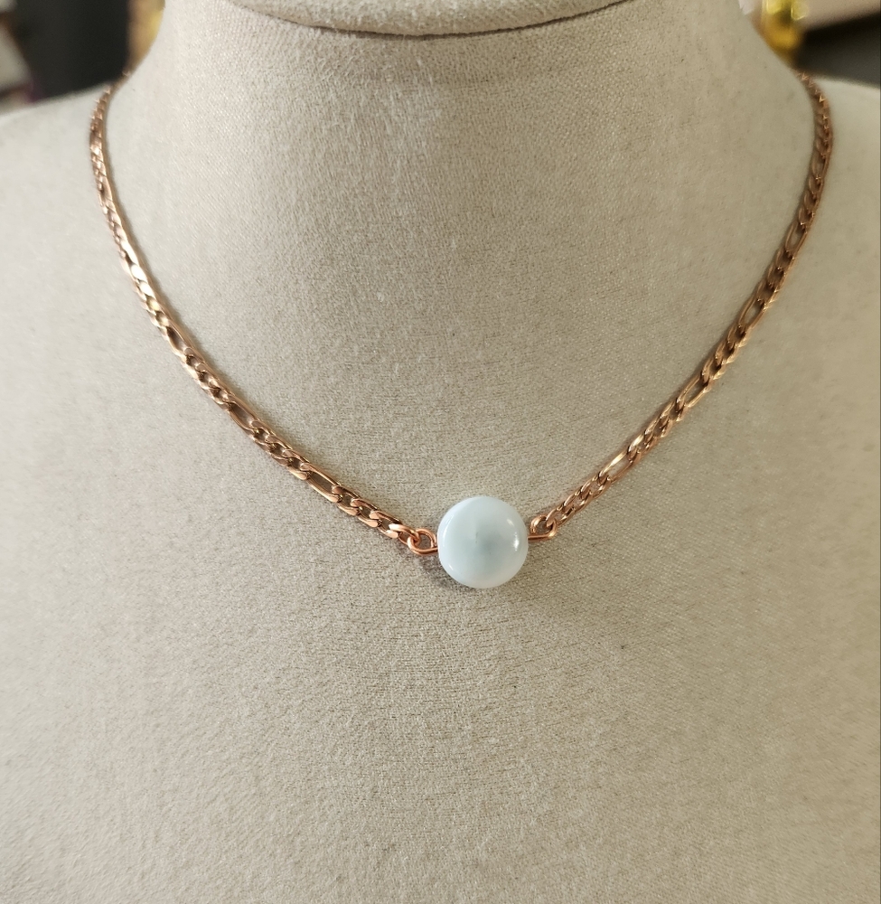 Rose Gold Larimar Necklace